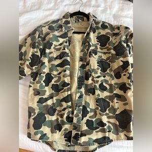 Black Duck camouflage button down shacket